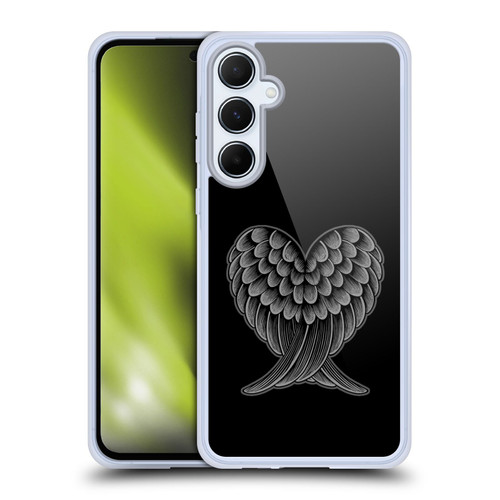 Rachel Caldwell Illustrations Heart Wings Soft Gel Case for Samsung Galaxy A55 5G