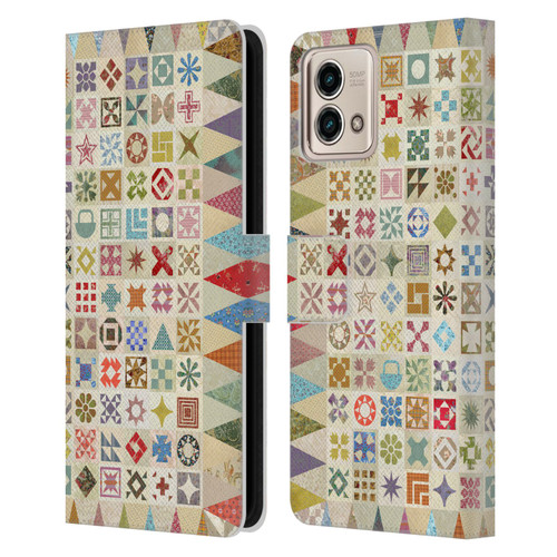 Rachel Caldwell Patterns Jane Leather Book Wallet Case Cover For Motorola Moto G Stylus 5G 2023