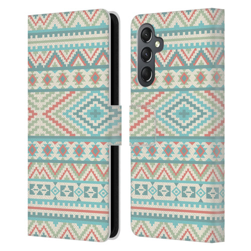 Rachel Caldwell Patterns Friendship Leather Book Wallet Case Cover For Samsung Galaxy A25 5G