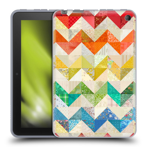 Rachel Caldwell Patterns Zigzag Quilt Soft Gel Case for Amazon Fire 7 2022