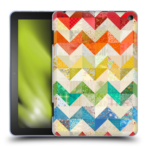 Rachel Caldwell Patterns Zigzag Quilt Soft Gel Case for Amazon Fire HD 8/Fire HD 8 Plus 2020