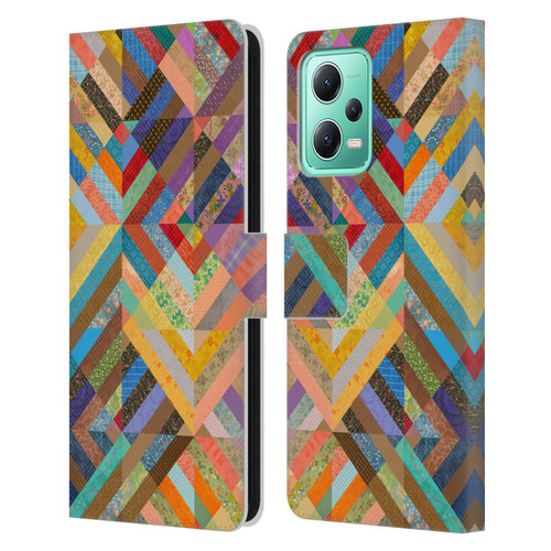 Rachel Caldwell Patterns Superst Leather Book Wallet Case Cover For Xiaomi Redmi Note 12 5G