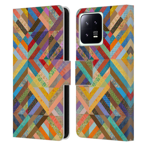 Rachel Caldwell Patterns Superst Leather Book Wallet Case Cover For Xiaomi 13 5G