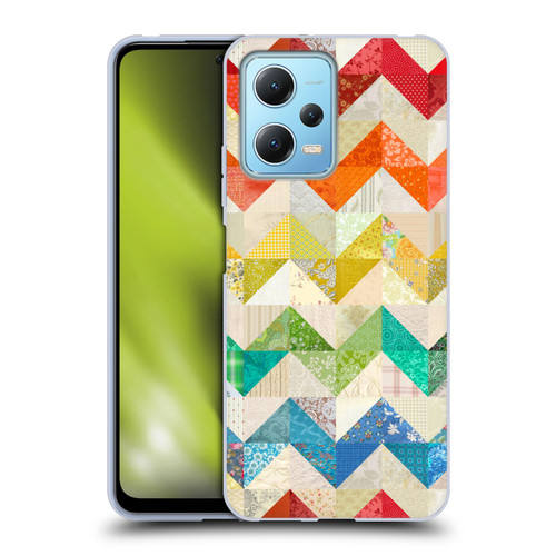 Rachel Caldwell Patterns Zigzag Quilt Soft Gel Case for Xiaomi Redmi Note 12 5G