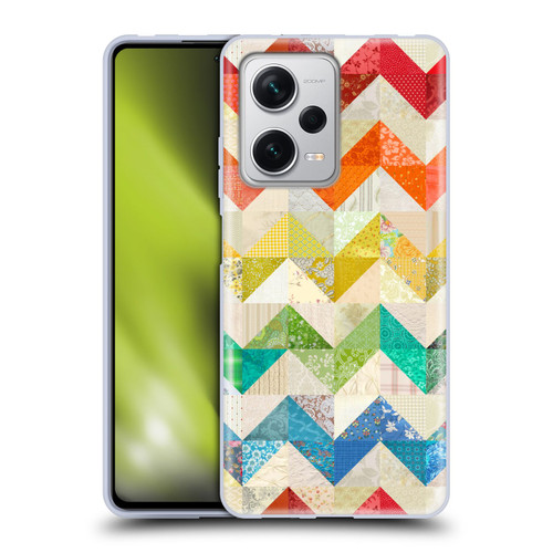 Rachel Caldwell Patterns Zigzag Quilt Soft Gel Case for Xiaomi Redmi Note 12 Pro+ 5G