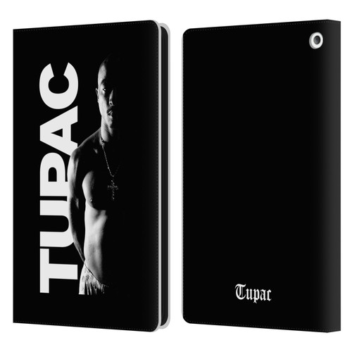 Tupac Shakur Key Art Black And White Leather Book Wallet Case Cover For Amazon Fire HD 8/Fire HD 8 Plus 2020