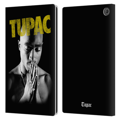 Tupac Shakur Key Art Golden Leather Book Wallet Case Cover For Amazon Fire Max 11 2023