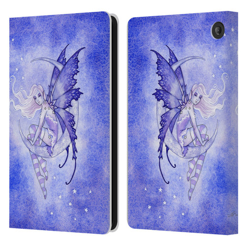 Amy Brown Elemental Fairies Moon Fairy Leather Book Wallet Case Cover For Amazon Fire 7 2022