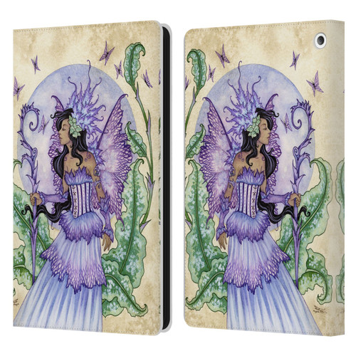 Amy Brown Elemental Fairies Spring Fairy Leather Book Wallet Case Cover For Amazon Fire HD 8/Fire HD 8 Plus 2020