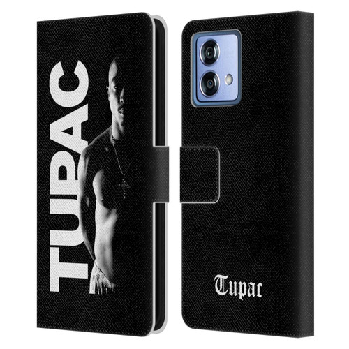 Tupac Shakur Key Art Black And White Leather Book Wallet Case Cover For Motorola Moto G84 5G