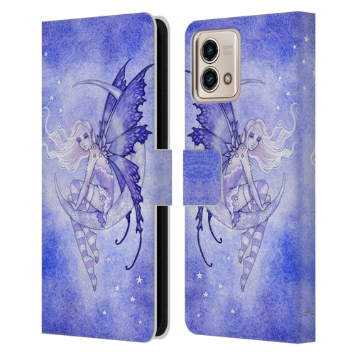 Amy Brown Elemental Fairies Moon Fairy Leather Book Wallet Case Cover For Motorola Moto G Stylus 5G 2023