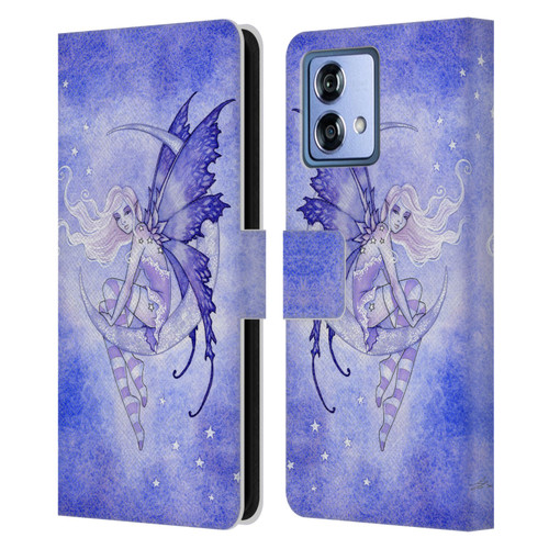 Amy Brown Elemental Fairies Moon Fairy Leather Book Wallet Case Cover For Motorola Moto G84 5G