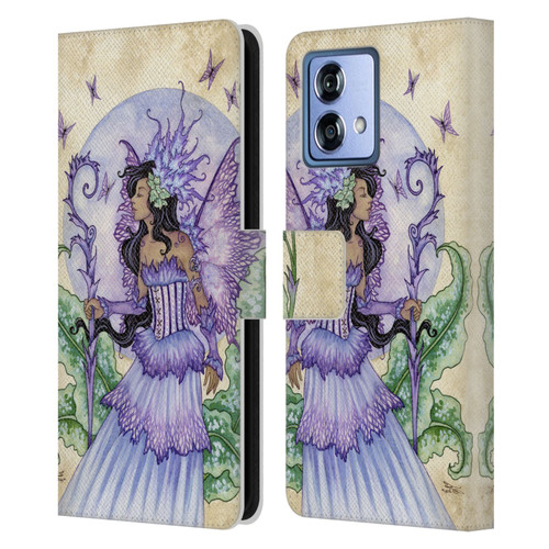 Amy Brown Elemental Fairies Spring Fairy Leather Book Wallet Case Cover For Motorola Moto G84 5G