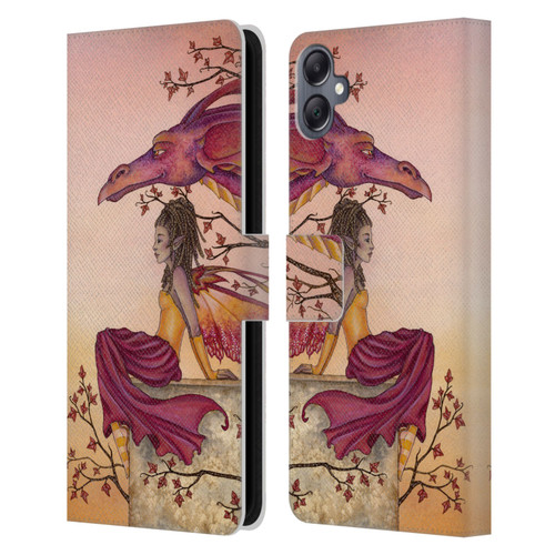 Amy Brown Elemental Fairies Greeting The Dawn Leather Book Wallet Case Cover For Samsung Galaxy A05