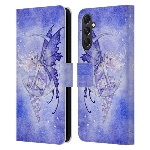 Amy Brown Elemental Fairies Moon Fairy Leather Book Wallet Case Cover For Samsung Galaxy A24 4G / M34 5G