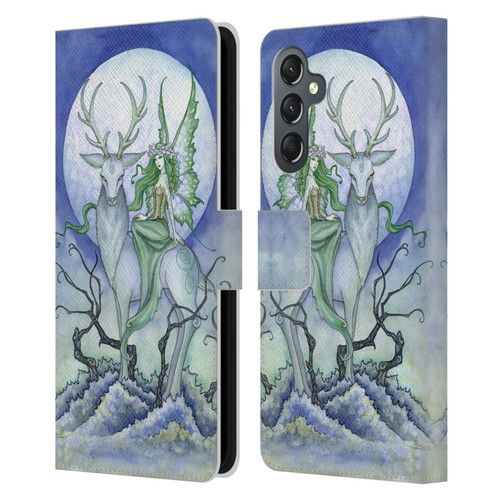 Amy Brown Elemental Fairies Midnight Fairy Leather Book Wallet Case Cover For Samsung Galaxy A25 5G