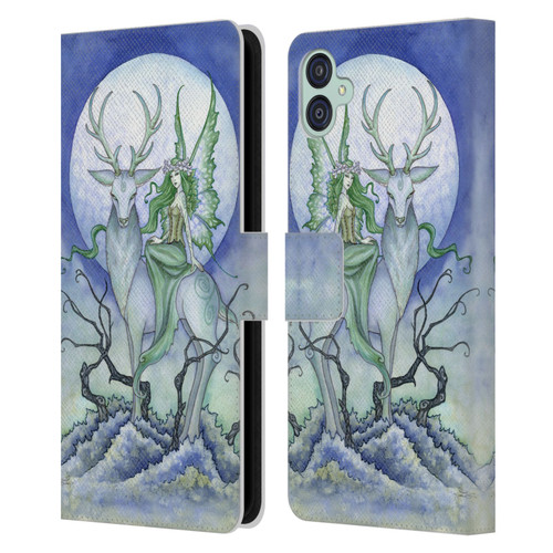 Amy Brown Elemental Fairies Midnight Fairy Leather Book Wallet Case Cover For Samsung Galaxy M04 5G / A04e