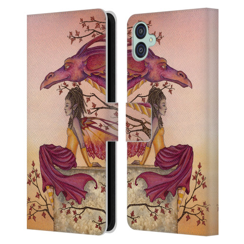 Amy Brown Elemental Fairies Greeting The Dawn Leather Book Wallet Case Cover For Samsung Galaxy M04 5G / A04e