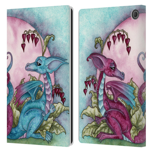 Amy Brown Folklore Love Dragons Leather Book Wallet Case Cover For Amazon Fire Max 11 2023