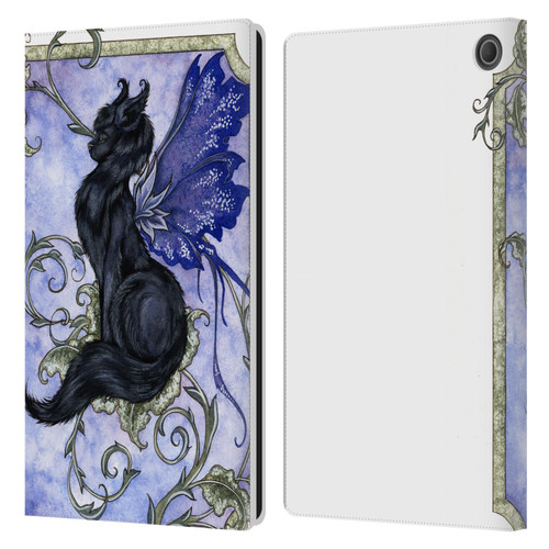 Amy Brown Folklore Fairy Cat Leather Book Wallet Case Cover For Amazon Fire Max 11 2023