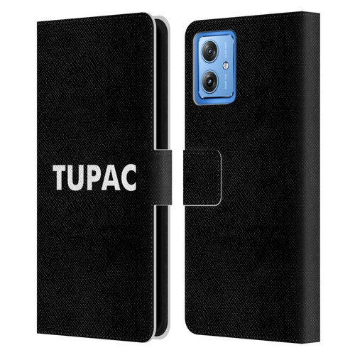Tupac Shakur Logos Sans Serif Leather Book Wallet Case Cover For Motorola Moto G54 5G
