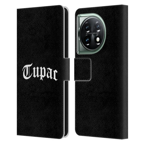 Tupac Shakur Logos Old English 2 Leather Book Wallet Case Cover For OnePlus 11 5G