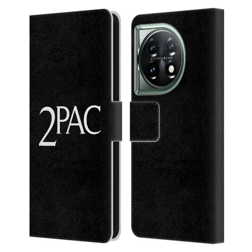 Tupac Shakur Logos Serif Leather Book Wallet Case Cover For OnePlus 11 5G