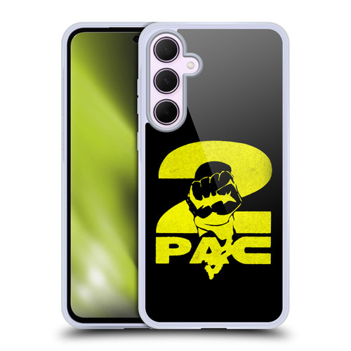 Tupac Shakur Logos Yellow Fist Soft Gel Case for Samsung Galaxy A35 5G