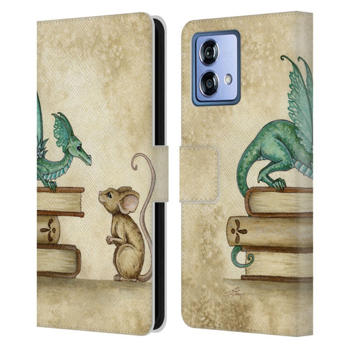 Amy Brown Folklore Curious Encounter Leather Book Wallet Case Cover For Motorola Moto G84 5G