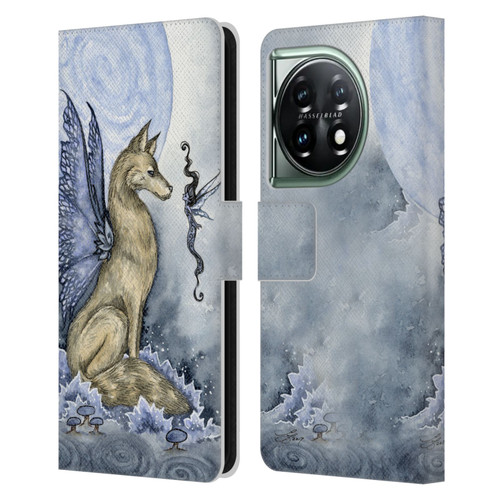 Amy Brown Folklore Wolf Moon Leather Book Wallet Case Cover For OnePlus 11 5G