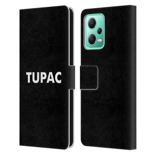 Tupac Shakur Logos Sans Serif Leather Book Wallet Case Cover For Xiaomi Redmi Note 12 5G