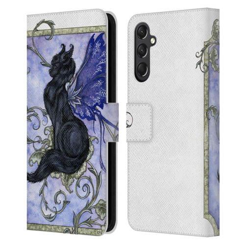 Amy Brown Folklore Fairy Cat Leather Book Wallet Case Cover For Samsung Galaxy A24 4G / M34 5G