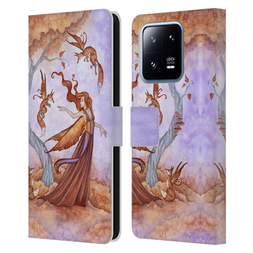 Amy Brown Lovely Fairies Autumn Companion Leather Book Wallet Case Cover For Xiaomi 13 Pro 5G