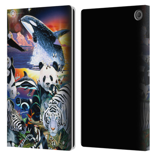 Graeme Stevenson Assorted Designs Animals Leather Book Wallet Case Cover For Amazon Fire Max 11 2023