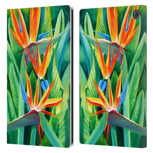 Graeme Stevenson Assorted Designs Birds Of Paradise Leather Book Wallet Case Cover For Amazon Fire Max 11 2023