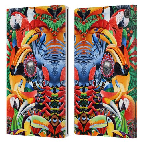 Graeme Stevenson Assorted Designs Birds 2 Leather Book Wallet Case Cover For Amazon Fire Max 11 2023