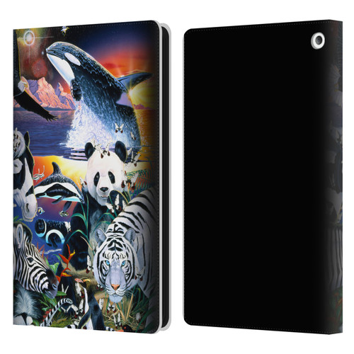 Graeme Stevenson Assorted Designs Animals Leather Book Wallet Case Cover For Amazon Fire HD 8/Fire HD 8 Plus 2020