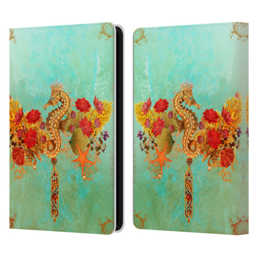 Jena DellaGrottaglia Animals Seahorse Leather Book Wallet Case Cover For Amazon Kindle Paperwhite 5 (2021)