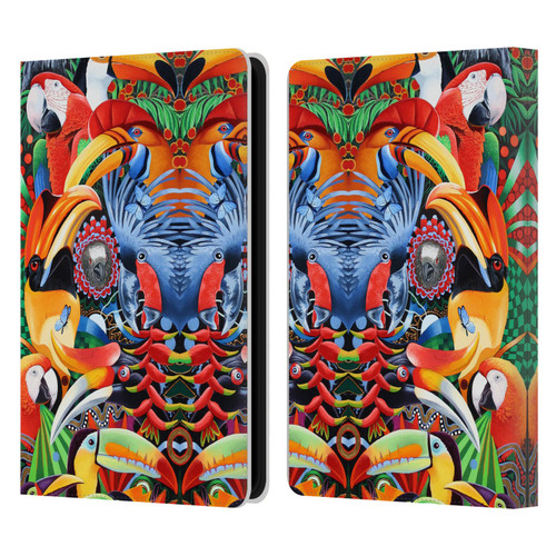 Graeme Stevenson Assorted Designs Birds 2 Leather Book Wallet Case Cover For Amazon Kindle Paperwhite 5 (2021)