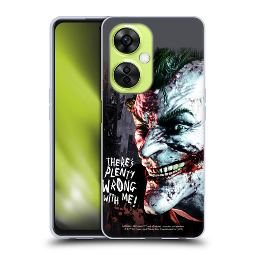 Batman Arkham City Graphics Joker Wrong With Me Soft Gel Case for OnePlus Nord CE 3 Lite 5G
