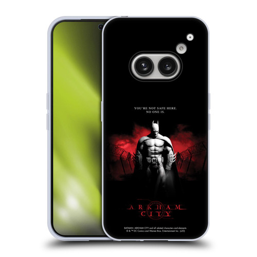 Batman Arkham City Graphics Batman Not Safe Here Soft Gel Case for Nothing Phone (2a)