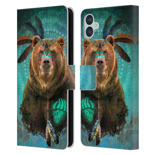 Jena DellaGrottaglia Animals Bear Leather Book Wallet Case Cover For Samsung Galaxy M04 5G / A04e