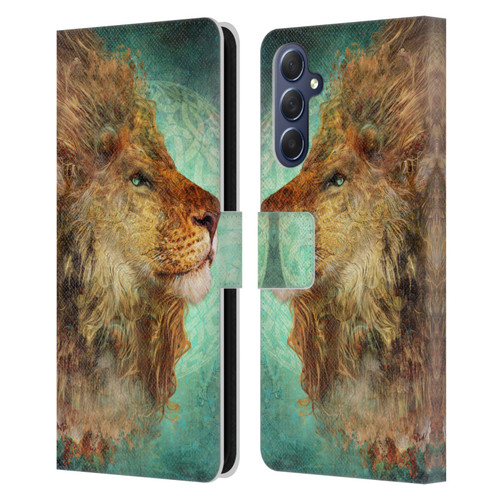 Jena DellaGrottaglia Animals Lion Leather Book Wallet Case Cover For Samsung Galaxy M54 5G