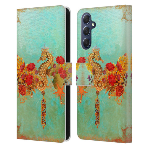 Jena DellaGrottaglia Animals Seahorse Leather Book Wallet Case Cover For Samsung Galaxy M54 5G