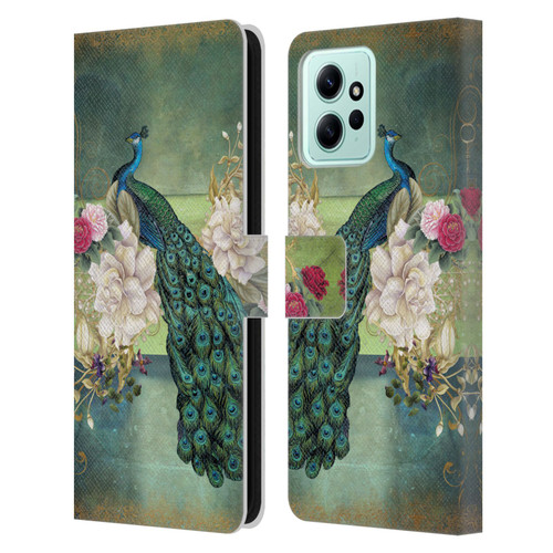Jena DellaGrottaglia Animals Peacock Leather Book Wallet Case Cover For Xiaomi Redmi 12