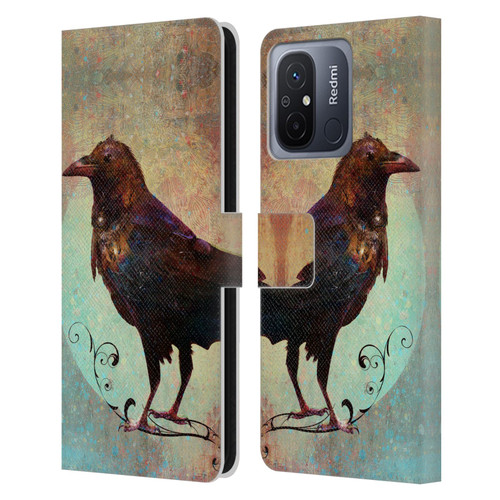 Jena DellaGrottaglia Animals Crow Leather Book Wallet Case Cover For Xiaomi Redmi 12C