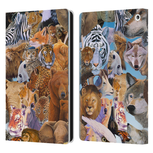 Graeme Stevenson Wildlife Animals Leather Book Wallet Case Cover For Amazon Fire HD 8/Fire HD 8 Plus 2020