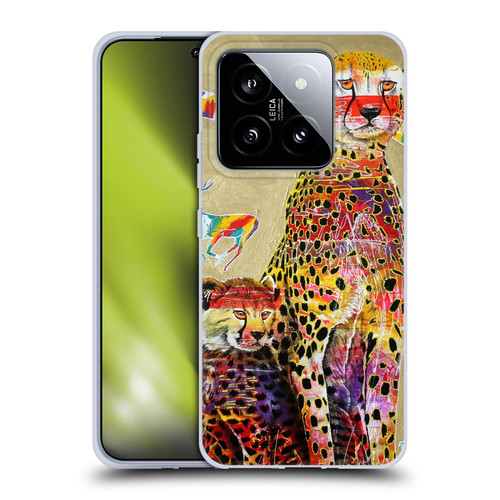 Graeme Stevenson Colourful Wildlife Cheetah Soft Gel Case for Xiaomi 14