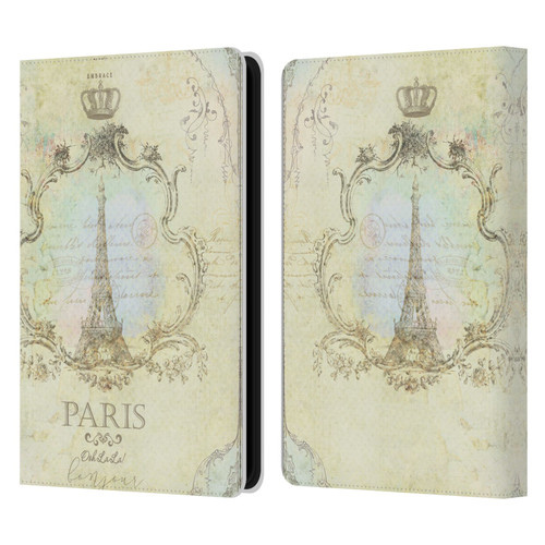 Jena DellaGrottaglia Assorted Paris My Embrace Leather Book Wallet Case Cover For Amazon Kindle Paperwhite 5 (2021)