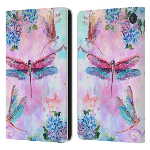 Jena DellaGrottaglia Insects Dragonflies Leather Book Wallet Case Cover For Amazon Fire 7 2022